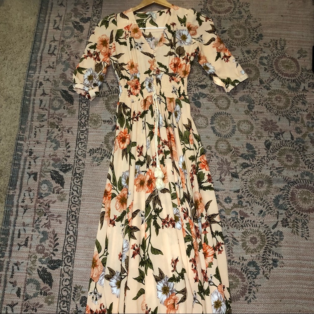 Jaase Maxi Floral Button Up Dress
